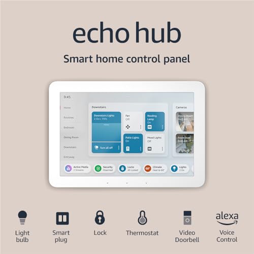 Amazon Echo Hub, 8” smart home control panel with Alexa+ Early Access, Compatible with thousands of devices