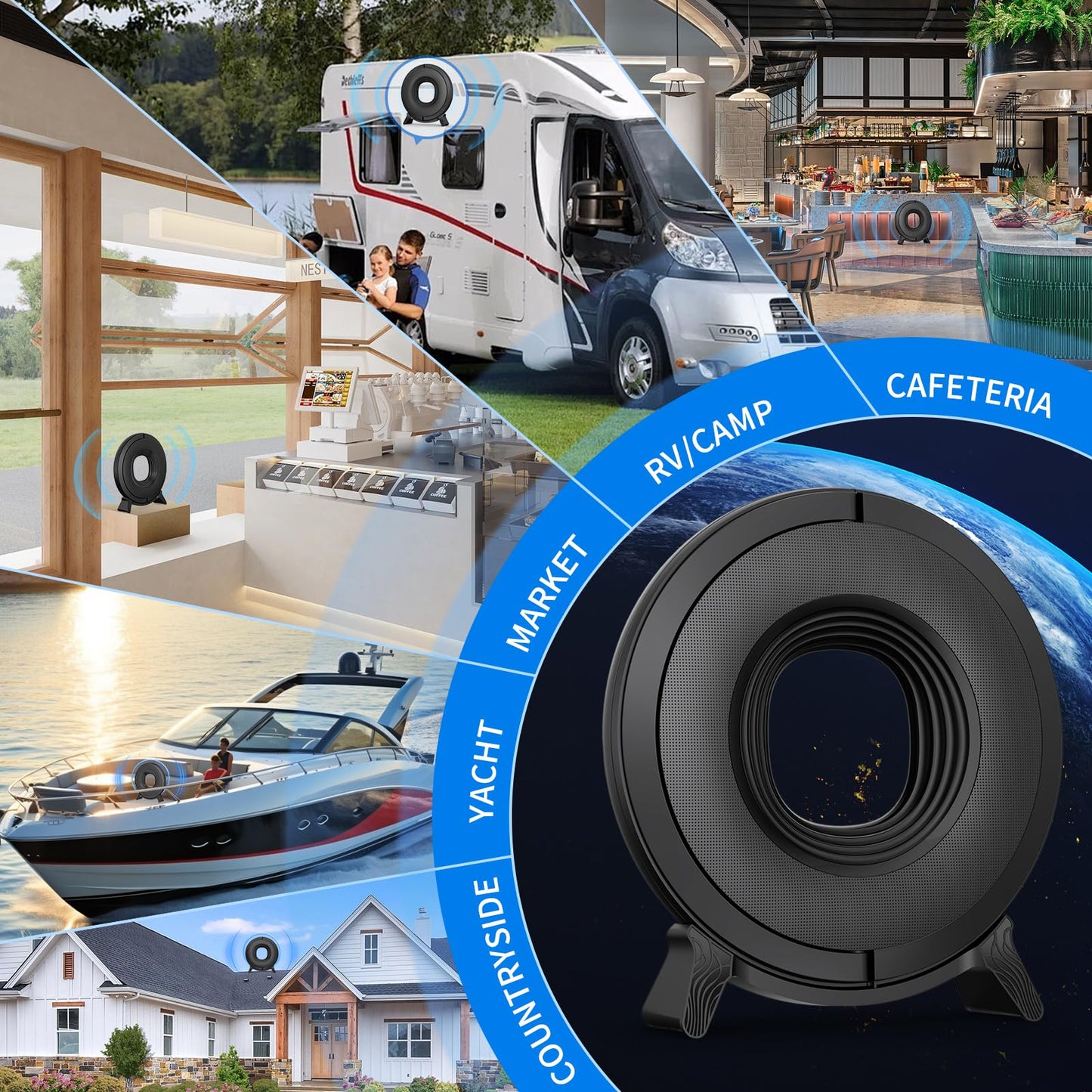 TV Antenna Indoor for Local Channels, 2025 Long Range Antenna for Smart TV 360° Reception,Digital TV Antenna for All Smart/Old TVs, Supports 4K 1080P HD VHF UHF