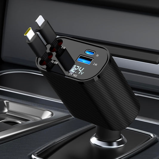 Retractable Car 4 In 1 Charger