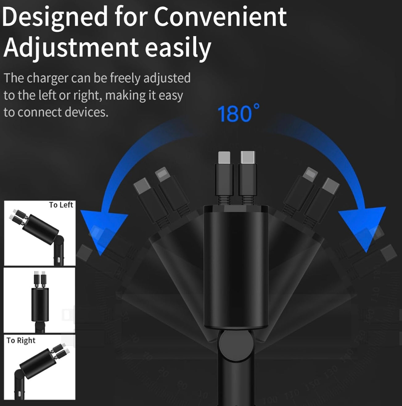Retractable Car 4 In 1 Charger