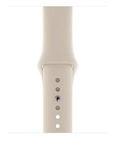 Apple Watch Series 5 (GPS, 44MM) - Silver Aluminum Case with White Sport Band (Renewed)