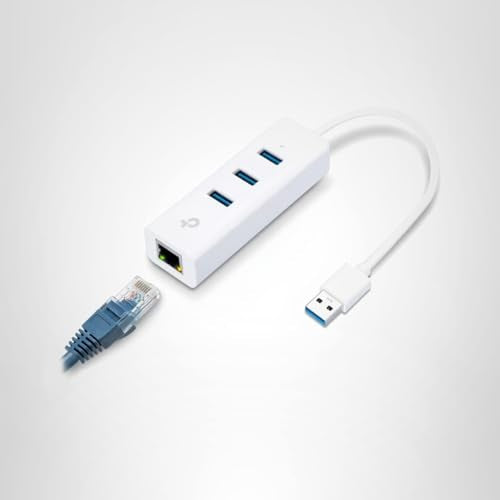 TP-Link USB to Ethernet Adapter (UE306), Supports Nintendo Switch, 1Gbps Gigabit RJ45 to USB 3.0 Network Adapter, Foldable & Portable Design, Plug and Play, Compatible with Windows, macOS, and Linux