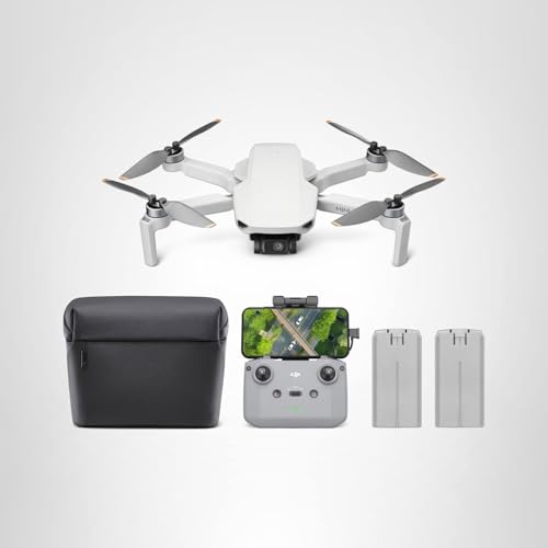 DJI Mini 4K Camera Drone Combo, Drone with 4K UHD Camera for Adults, Under 249 g, 3-Axis Gimbal Stabilization, 10km Video Transmission, Auto Return, 2 Batteries for 62-Min Max Flight Time, QuickShots