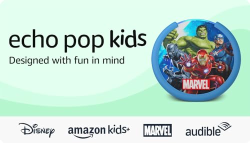 Amazon Echo Pop Kids (newest model), Designed for kids, with Alexa+ Early Access, parental controls, Includes 6 months of Amazon Kids+, Disney Princess