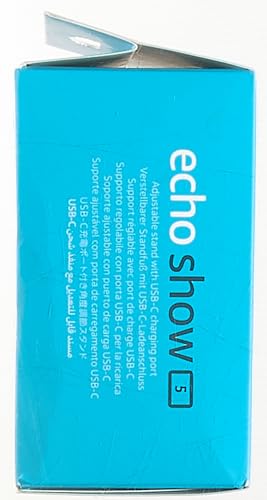 Echo Show 5 (3rd Gen) Adjustable Stand with USB-C Charging Port | Charcoal