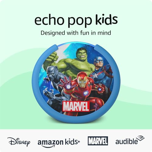 Amazon Echo Pop Kids (newest model), Designed for kids, with Alexa+ Early Access, parental controls, Includes 6 months of Amazon Kids+, Disney Princess
