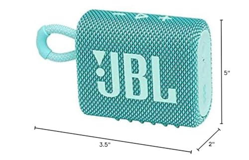 JBL Go 3 - Portable Mini Bluetooth Speaker, big audio and punchy bass, IP67 waterproof and dustproof, 5 hours of playtime, speaker for home, outdoor and travel (Black)