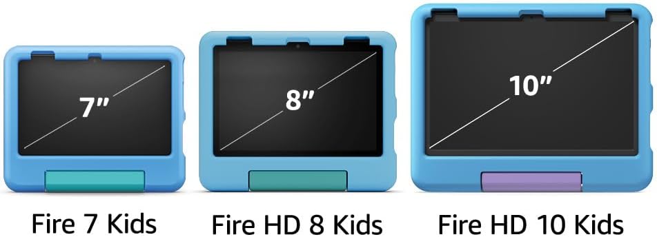 Amazon Fire HD 8 Kids tablet (newest model), ages 3-7 | 3GB memory, bright 8" HD screen. Includes ad-free and exclusive content, parental controls and 13-hr battery, 32GB, Grape