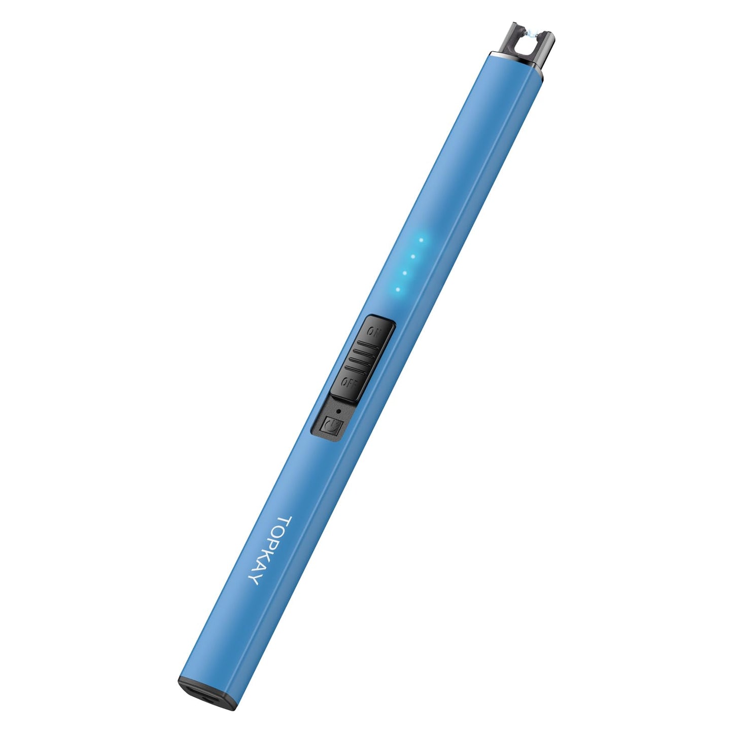 Electric Candle Lighter, Windproof Flameless USB Rechargeable Plasma Arc Long Lighter for Grill Firework Kitchen Camping (Black)