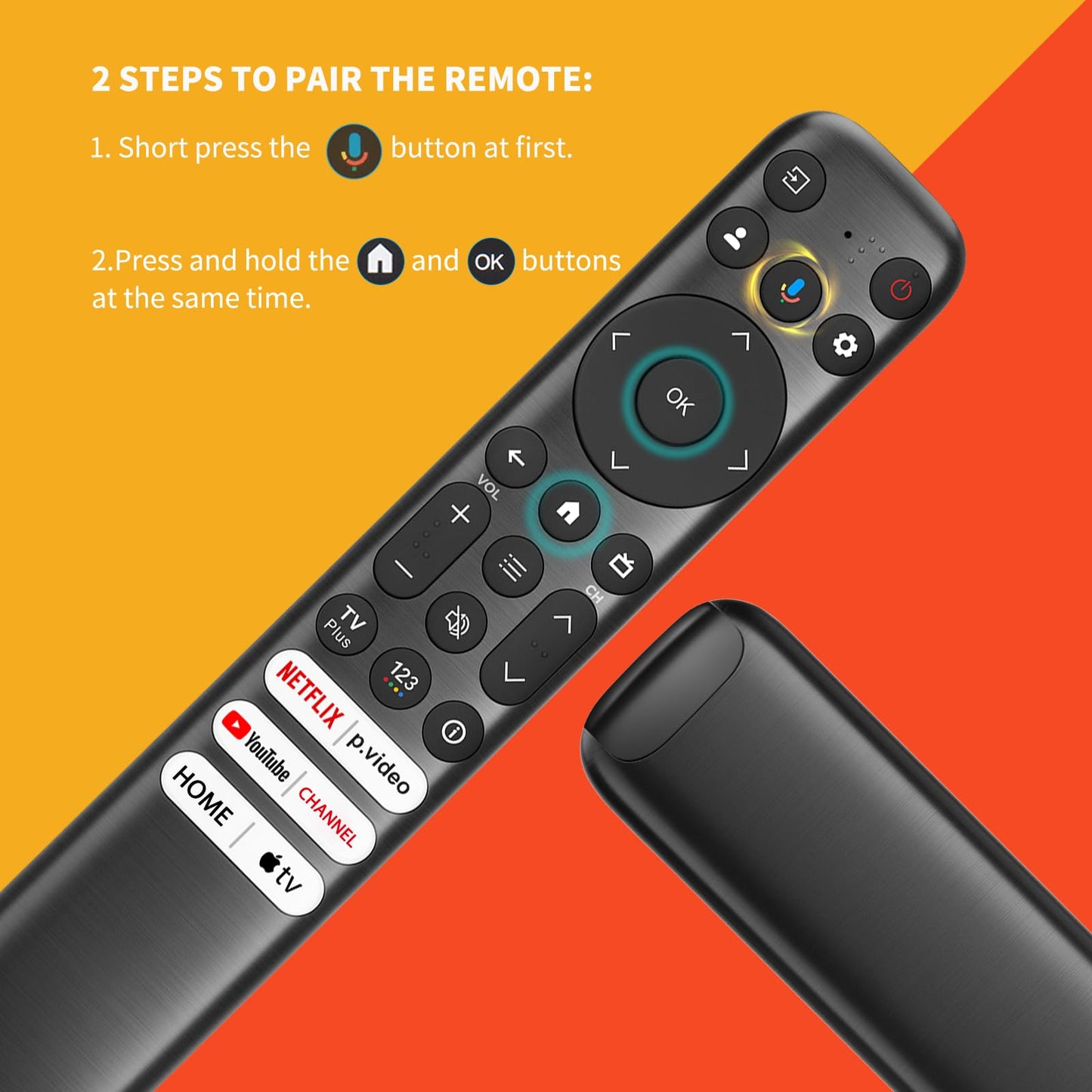 Rechargeable Remote for Samsung-TV-Remote-Control-Replacement,Compatible with Samsung Frame Crystal UHD Neo QLED OLED 4K 8K Smart TVs