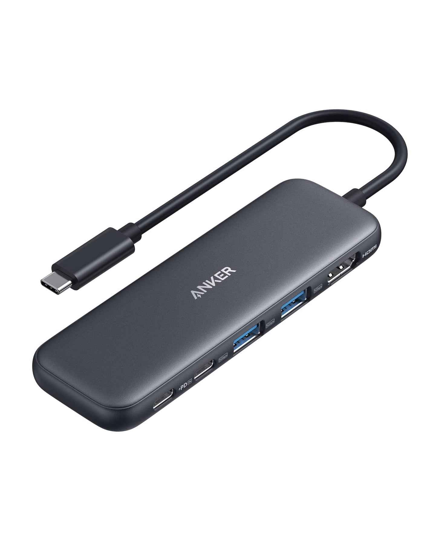 Anker USB C Hub, 5-in-1 USBC to HDMI Splitter with 4K Display, 1 x Powered USB-C 5Gbps & 2×Powered USB-A 3.0 5Gbps Data Ports for MacBook Pro, MacBook Air, Dell and More