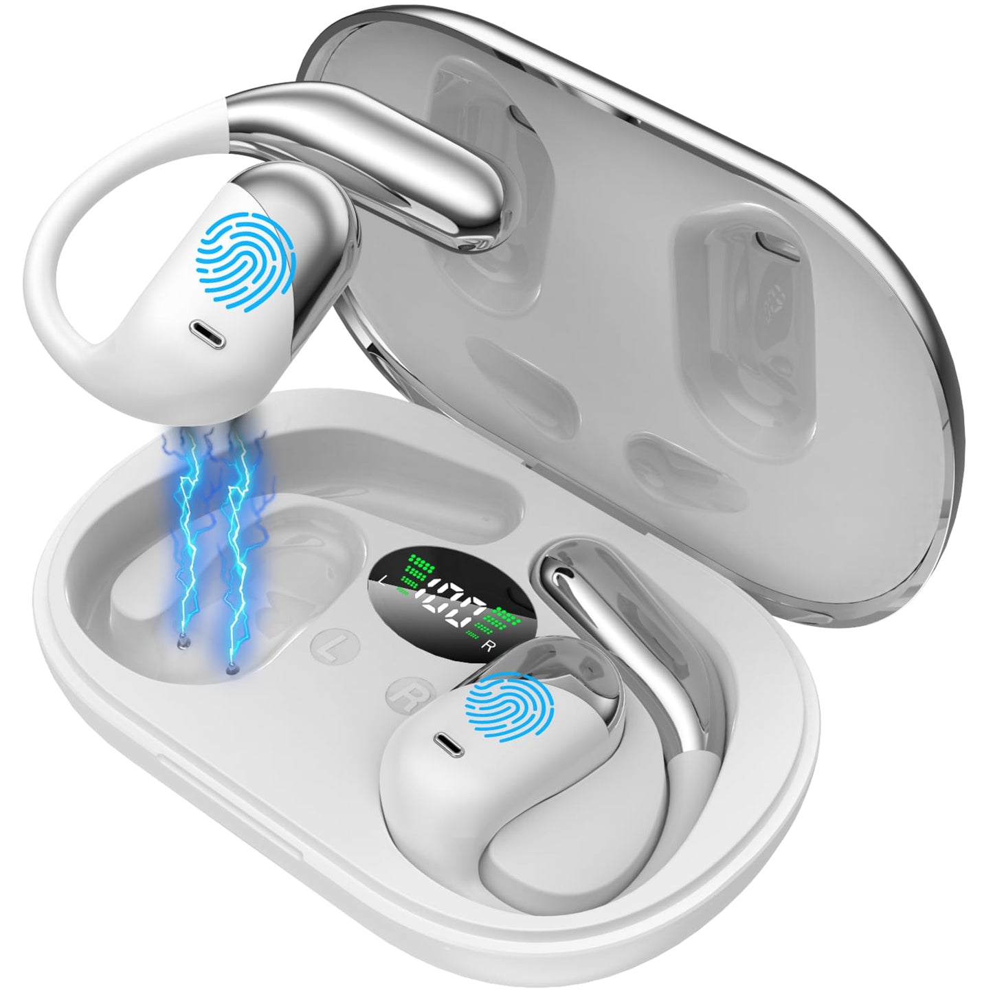 Translation Earbuds Real Time - AI 144 Language Translator Earbuds, Audifonos Traductores Inglés Español, 3-in-1 Translating Device, Translate Ear Buds for Travel Learning with Charging Cradle