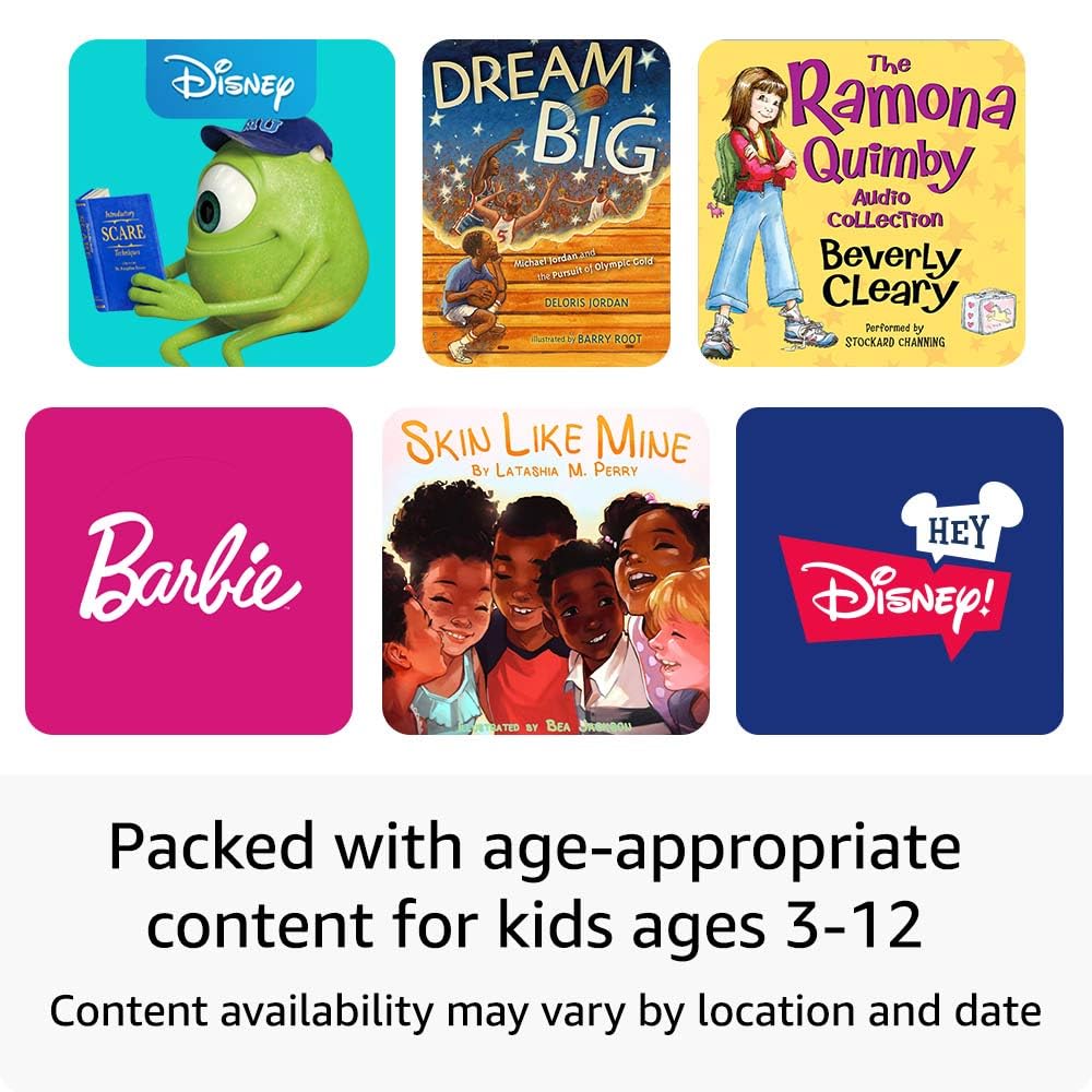 Amazon Echo Pop Kids (newest model), Designed for kids, with Alexa+ Early Access, parental controls, Includes 6 months of Amazon Kids+, Disney Princess