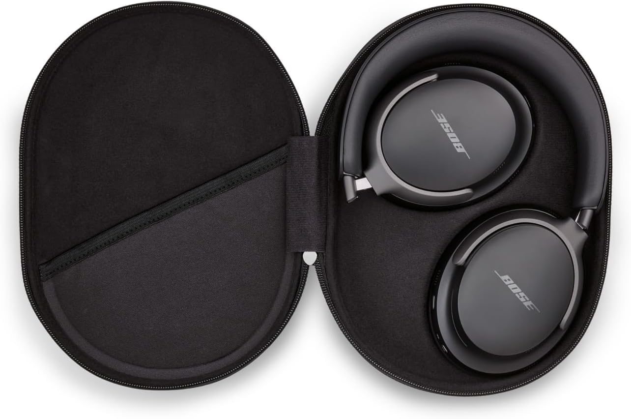 Bose QuietComfort Ultra Bluetooth Headphones, Wireless Headphones with Spatial Audio, Over Ear Noise Cancelling with Mic, Up to 24 Hours of Playtime, Black