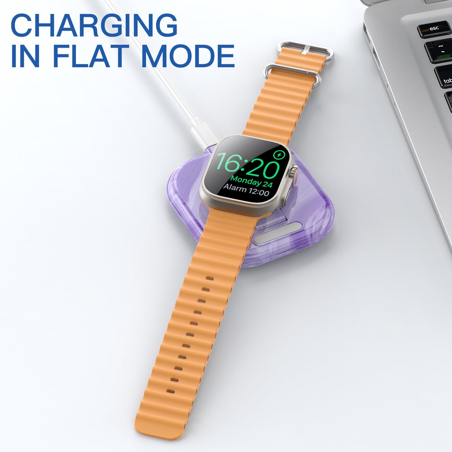 for Apple Watch Magnetic Charging Dock - Fast Magnetic Charger Stand, Compatible with Apple Watch Series 2/3/4/5/6/7/8/9/10/Ultra 1 2, Supports Nightstand Mode, Portable Design for Travel