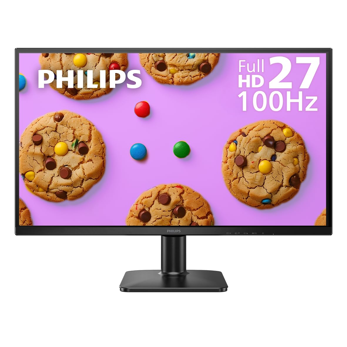 Philips New 24 inch Frameless Full HD (1920 x 1080) 100Hz Monitor, VESA, HDMI x1, VGA Port x1, Eye Care, 4 Year Advance Replacement Warranty, 241V8LB, Black