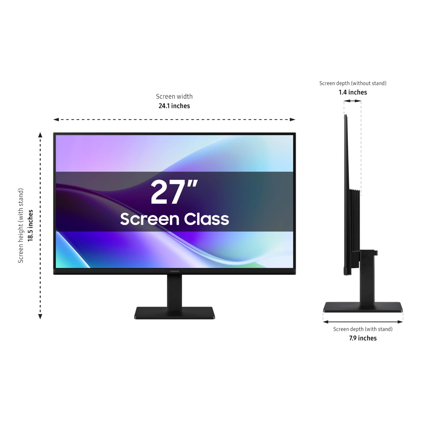 Samsung 27" S3 (S32GF) FHD High Resolution 120Hz Monitor with IPS Panel, Flicker Free, Eye Saver Mode, LS27F320GANXZA, 2025