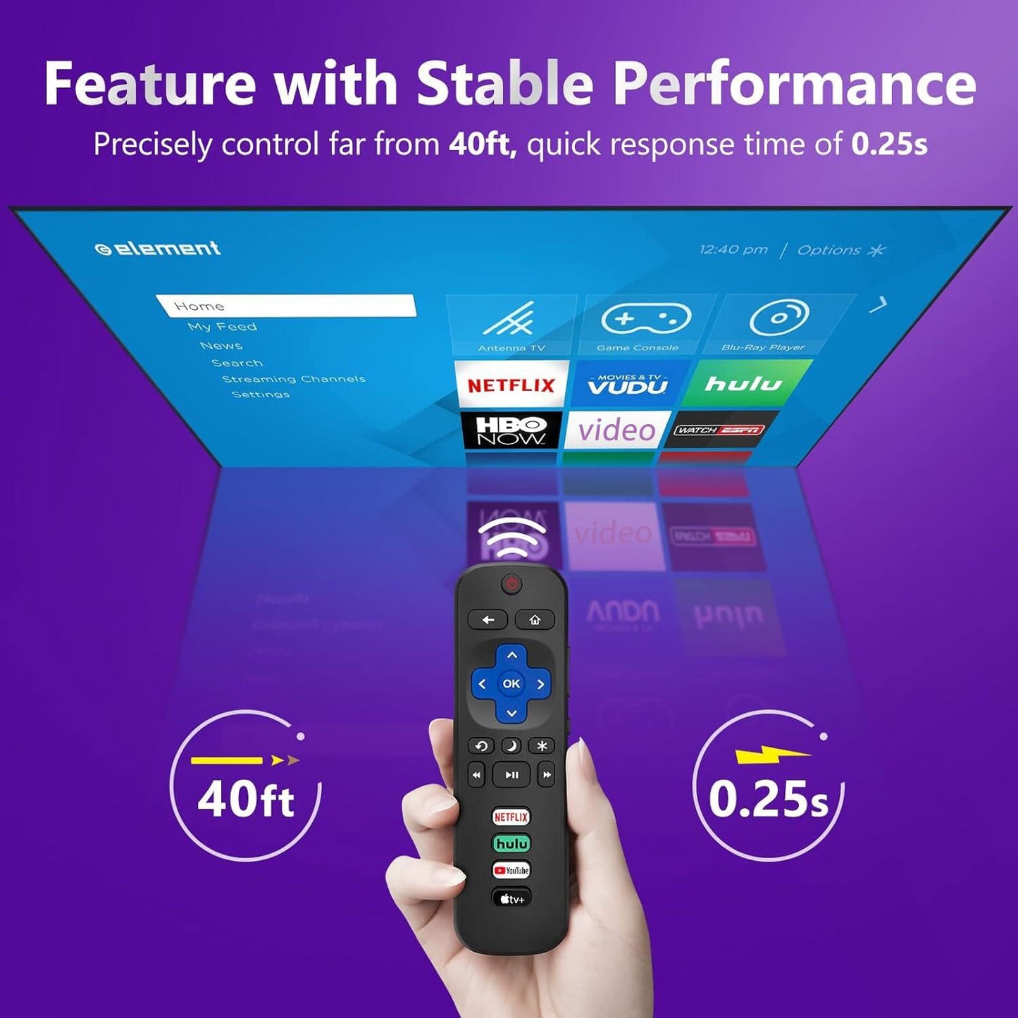 Rechargeable Remote for Samsung-TV-Remote-Control-Replacement,Compatible with Samsung Frame Crystal UHD Neo QLED OLED 4K 8K Smart TVs