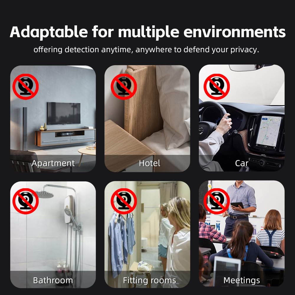 Upgraded Hidden Camera Detector -GPS Tracker Detector, Anti-Spy Detector, Bug Detector Electronic Sweeper for Hotels, Travel, Home & Office