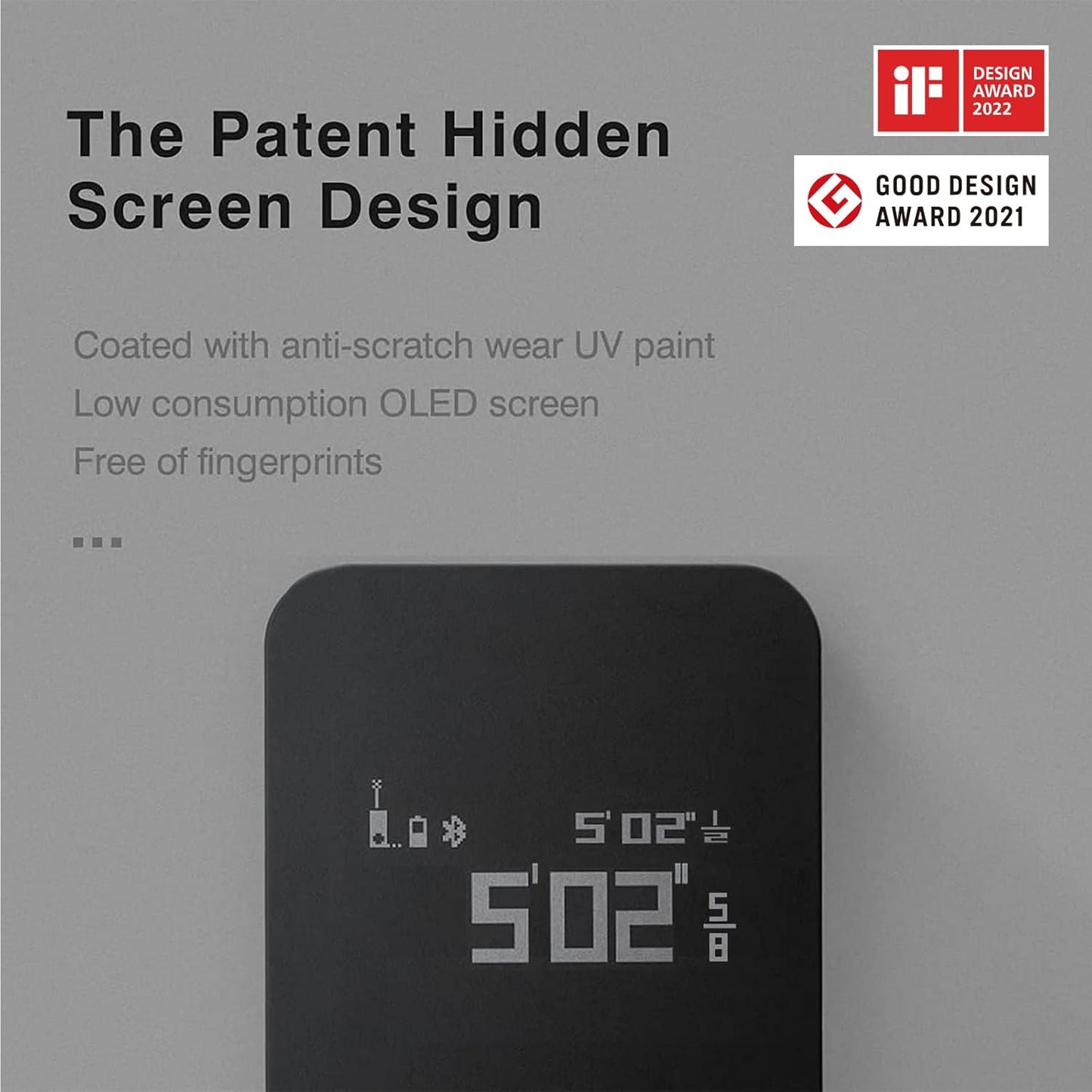 HOTO Laser Measuring Tool, Pocket-Size 98Ft Digital Laser Tape Measure ±2mm Accuracy, USB-C Rechargeable, OLED Display, Ft/M/in Unit Conversion, Real-time Data Sync, Cool Gadgets for Men & Home Use