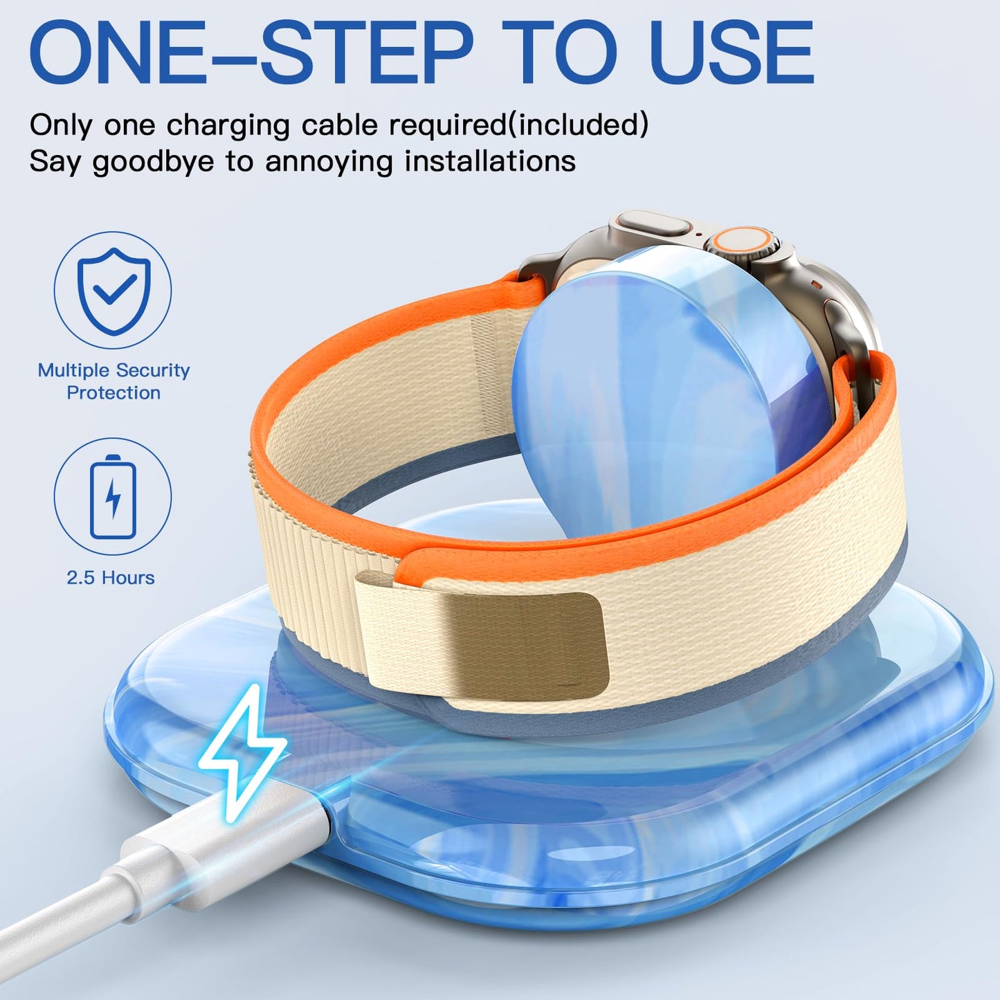 for Apple Watch Magnetic Charging Dock - Fast Magnetic Charger Stand, Compatible with Apple Watch Series 2/3/4/5/6/7/8/9/10/Ultra 1 2, Supports Nightstand Mode, Portable Design for Travel