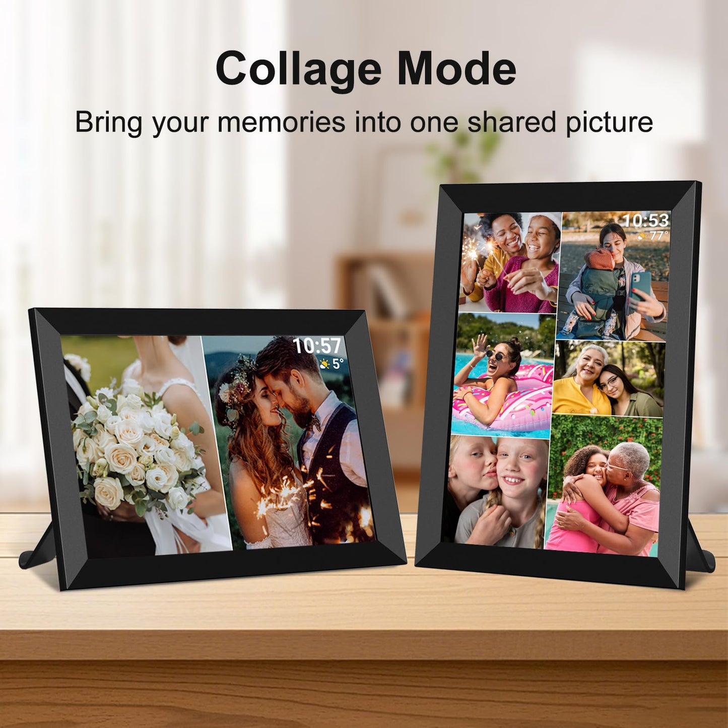 32GB FRAMEO 10.1 Inch Smart WiFi Digital Photo Frame 1280x800 IPS LCD Touch Screen, Auto-Rotate Portrait and Landscape, Built in 32GB Memory, Share Moments Instantly via Frameo App from Anywhere