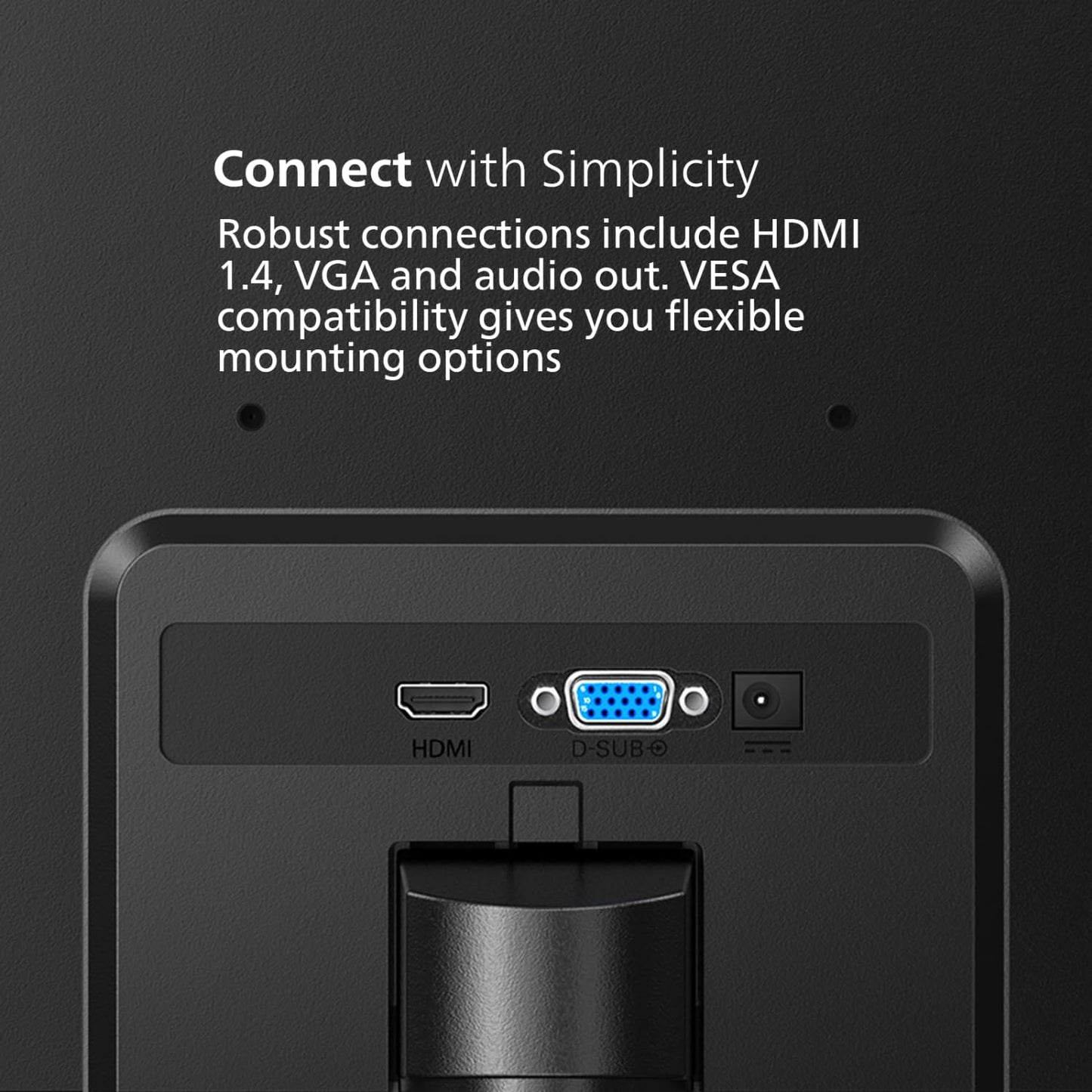 Philips New 24 inch Frameless Full HD (1920 x 1080) 100Hz Monitor, VESA, HDMI x1, VGA Port x1, Eye Care, 4 Year Advance Replacement Warranty, 241V8LB, Black