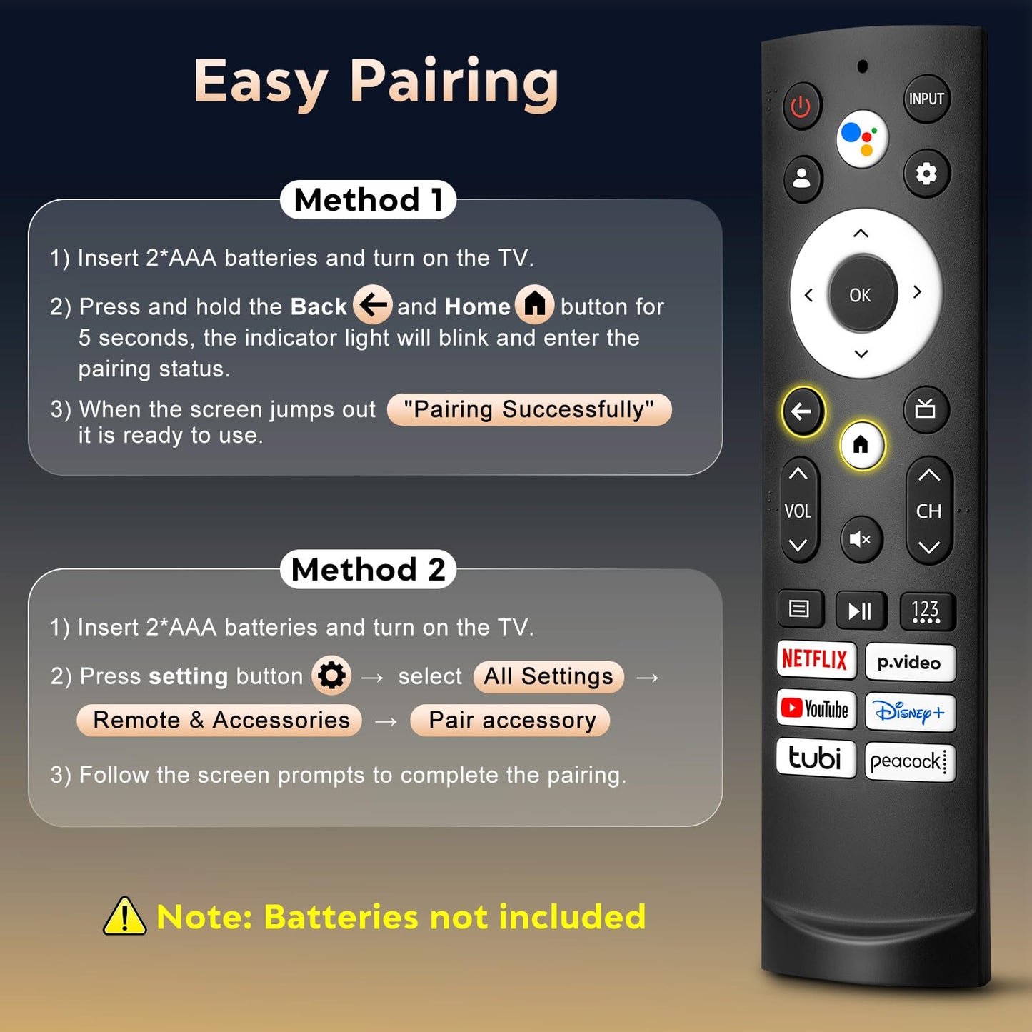 Rechargeable Remote for Samsung-TV-Remote-Control-Replacement,Compatible with Samsung Frame Crystal UHD Neo QLED OLED 4K 8K Smart TVs