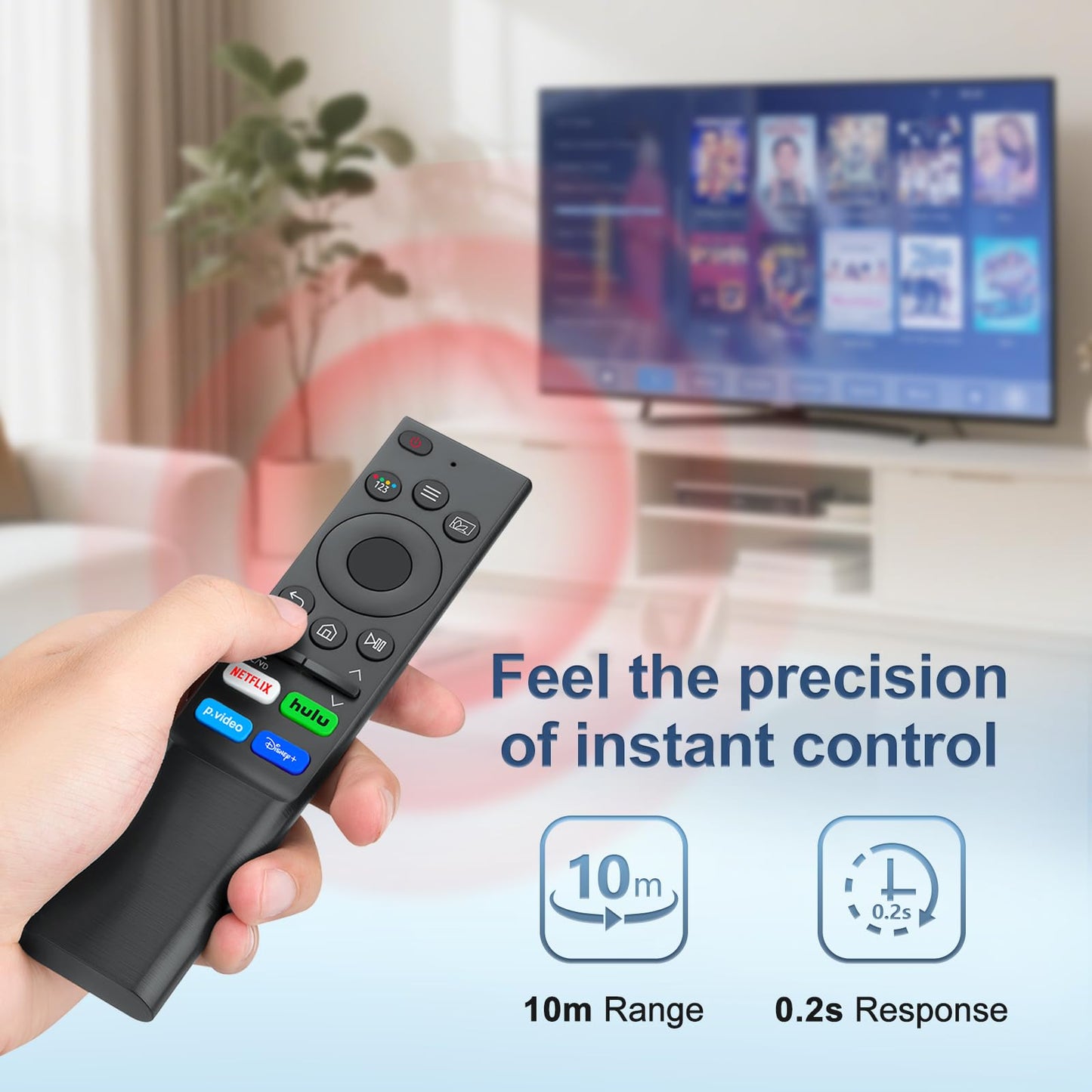 Rechargeable Remote for Samsung-TV-Remote-Control-Replacement,Compatible with Samsung Frame Crystal UHD Neo QLED OLED 4K 8K Smart TVs