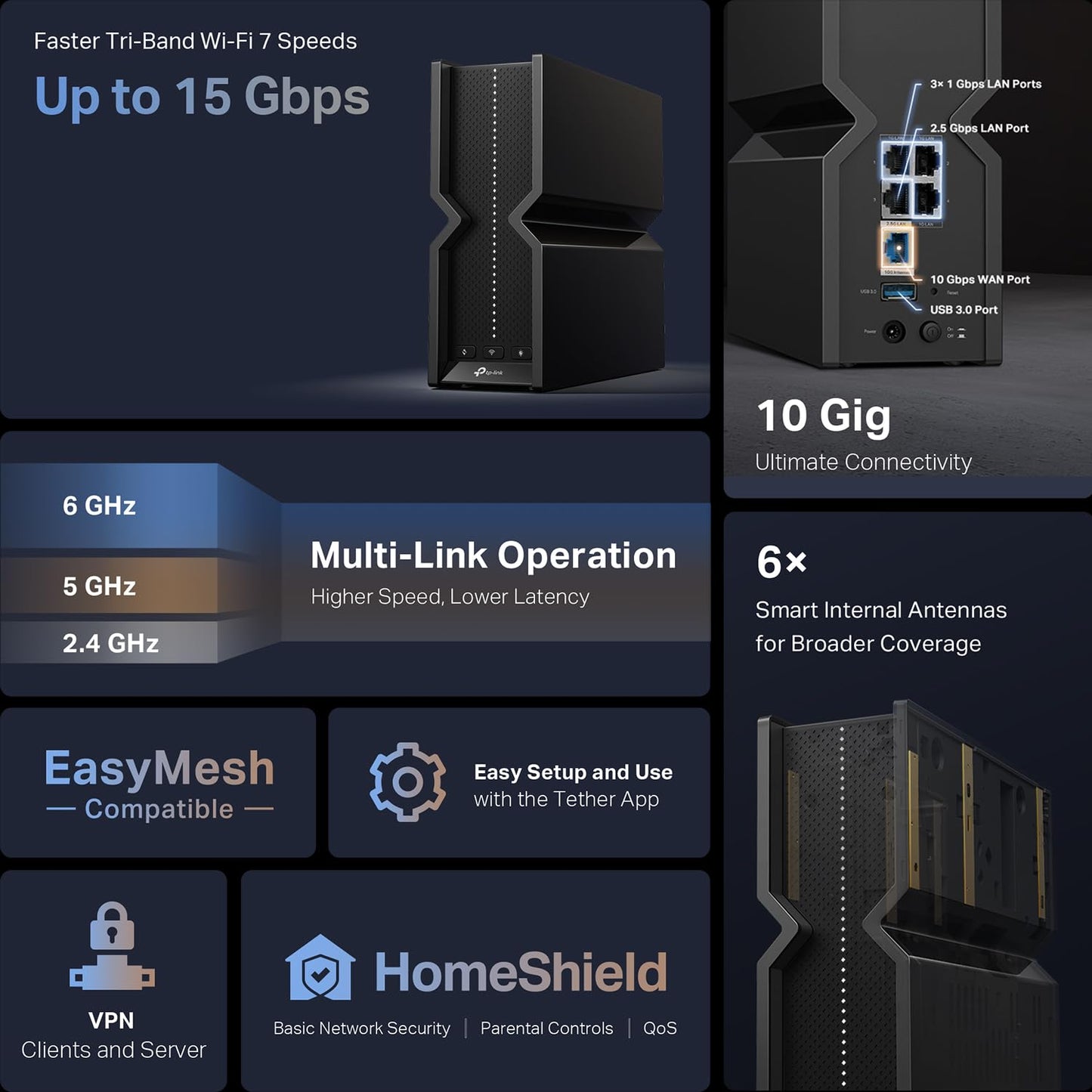 TP-Link AX1800 WiFi 6 Router (Archer AX21) – Dual Band Wireless Internet, Gigabit, Easy Mesh, Works with Alexa - A Certified for Humans Device, Free Expert Support