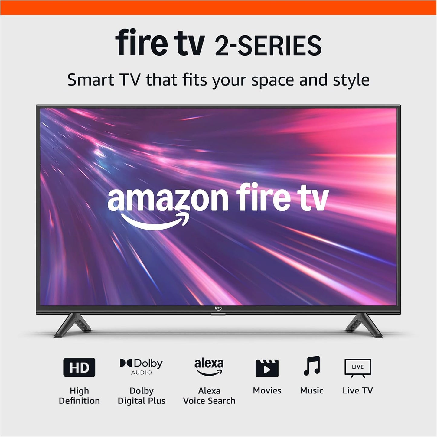 Amazon Fire TV 32" 2-Series, HD smart TV with Fire TV Alexa Voice Remote, stream live TV without cable