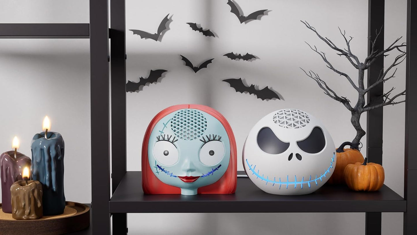Echo Dot Bundle: Includes Echo Dot (5th Gen, newest model) | Charcoal and Limited Edition, Disney Tim Burton’s The Nightmare Before Christmas Sally Stand