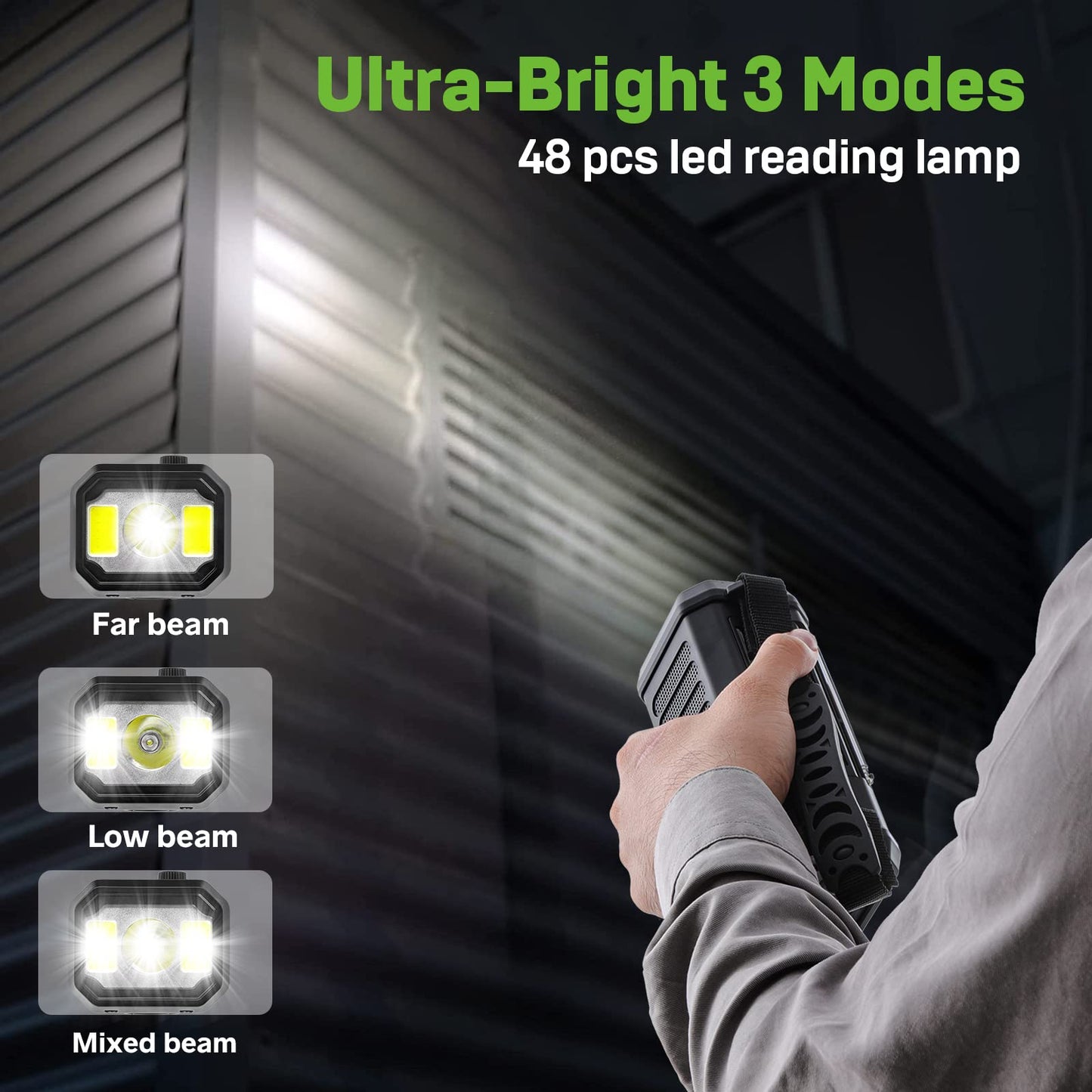 10000mAh Hand Crank Emergency Radio, NOAA Weather Radio with AM/FM & solar Radio, Rechargeable Battery, Flashlight & Reading Light, SOS Alarm, Compass Cell Phone Charger for Indoor Outdoor Emergencies