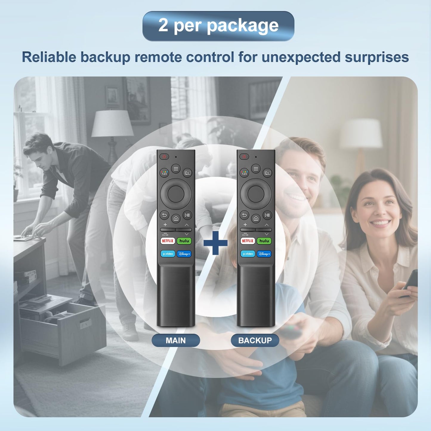 Rechargeable Remote for Samsung-TV-Remote-Control-Replacement,Compatible with Samsung Frame Crystal UHD Neo QLED OLED 4K 8K Smart TVs