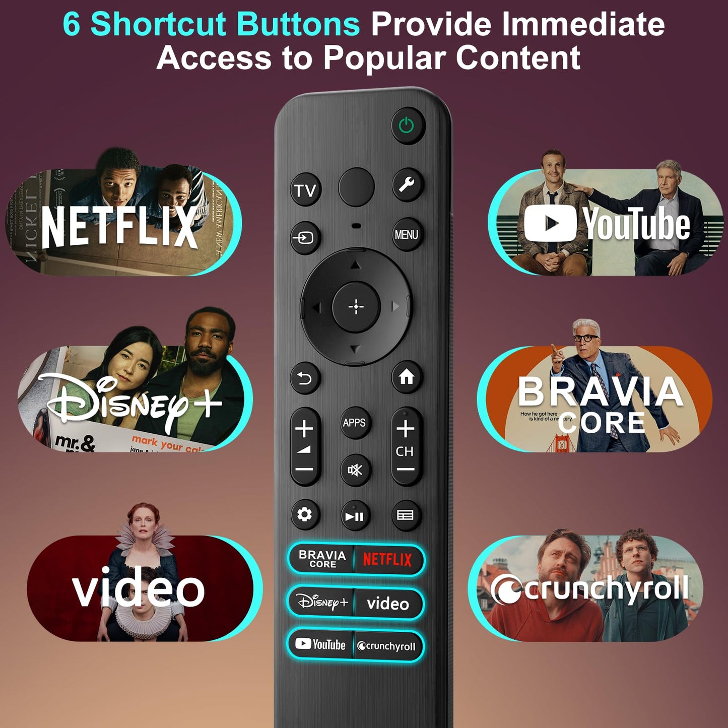 Rechargeable Remote for Samsung-TV-Remote-Control-Replacement,Compatible with Samsung Frame Crystal UHD Neo QLED OLED 4K 8K Smart TVs