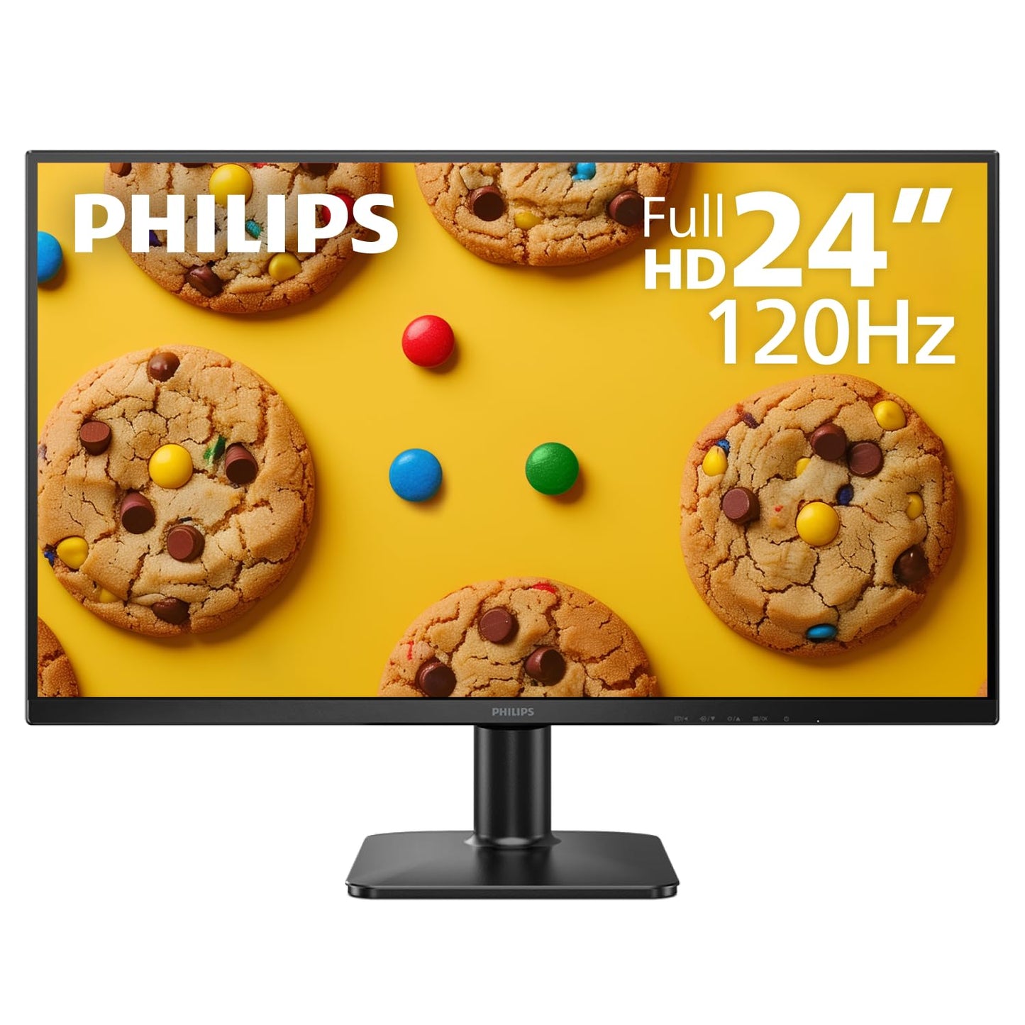 Philips New 24 inch Frameless Full HD (1920 x 1080) 100Hz Monitor, VESA, HDMI x1, VGA Port x1, Eye Care, 4 Year Advance Replacement Warranty, 241V8LB, Black