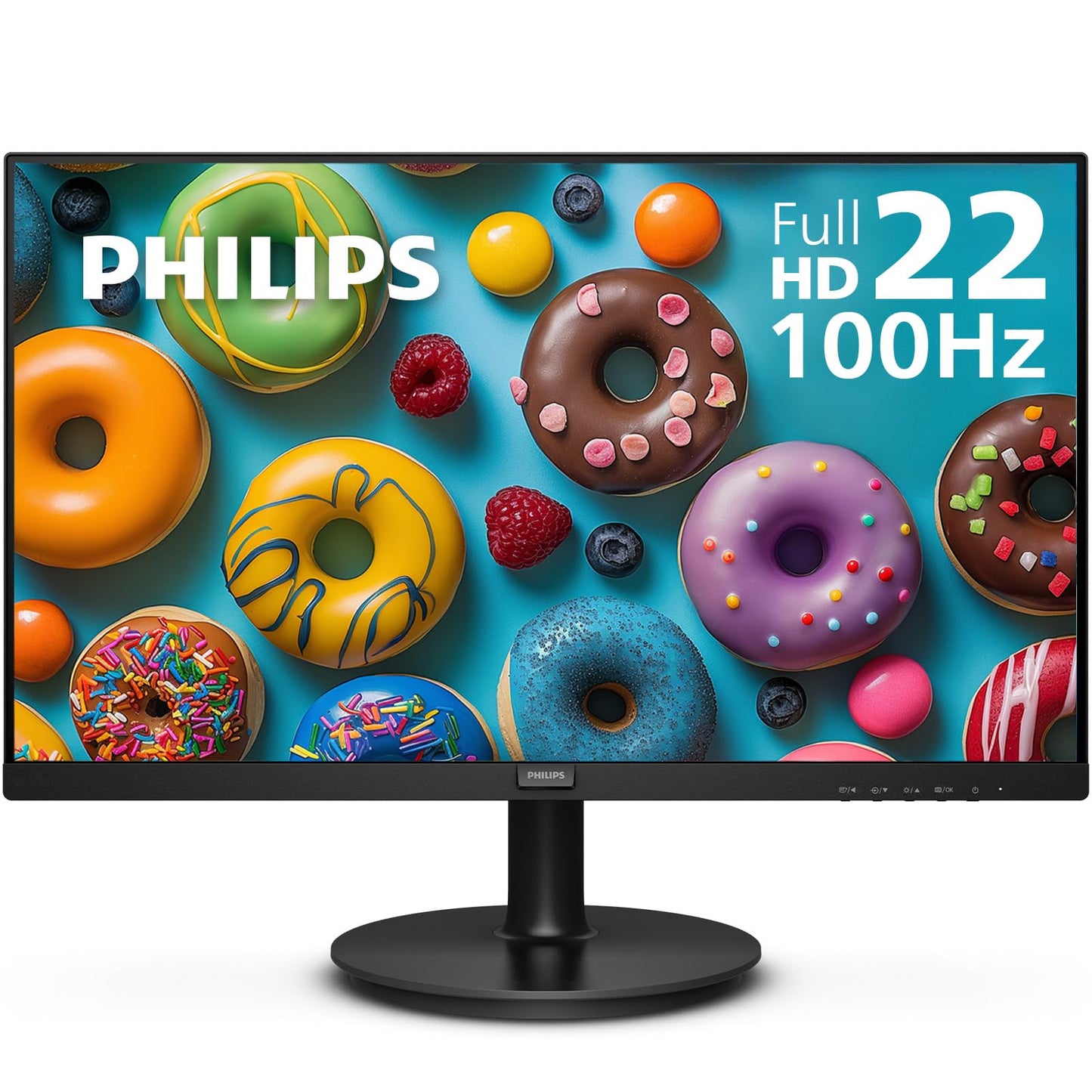 Philips New 24 inch Frameless Full HD (1920 x 1080) 100Hz Monitor, VESA, HDMI x1, VGA Port x1, Eye Care, 4 Year Advance Replacement Warranty, 241V8LB, Black