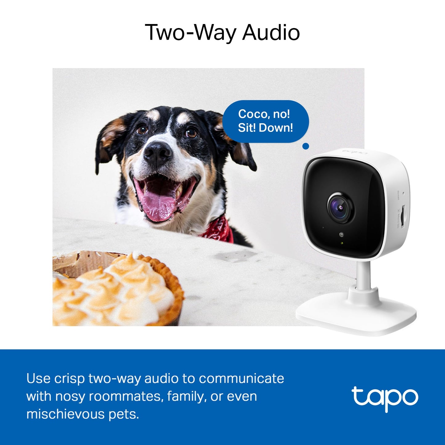 Tapo 1080P Indoor Security Camera for Baby Monitor, Pet Camera w/Motion Detection, 2-Way Audio, Night Vision, Cloud & SD Card Storage, Works w/Alexa & Google Home, Plug-in, C101