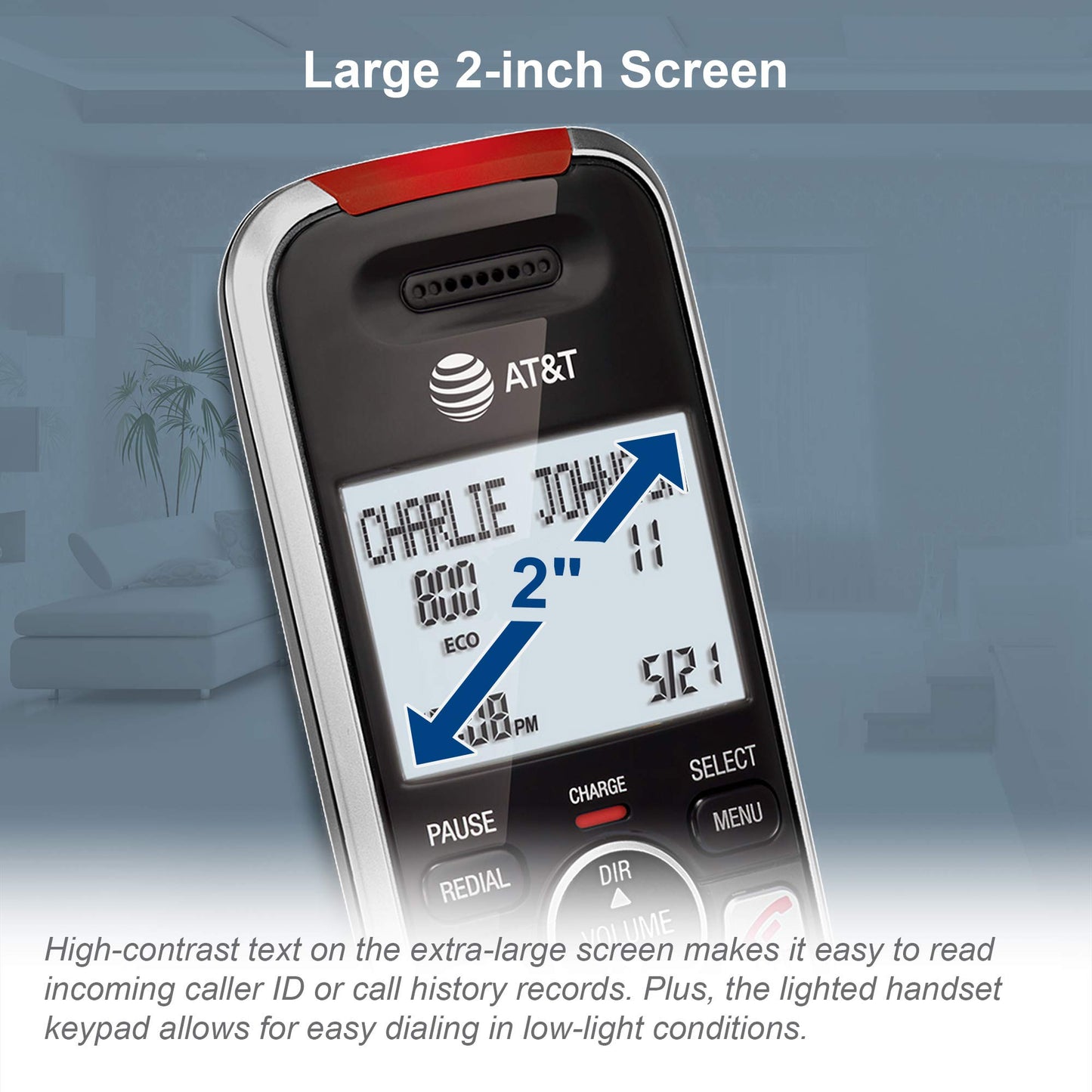 AT&T BL102-4 DECT 6.0 4-Handset Cordless Phone for Home with Answering Machine, Call Blocking, Caller ID Announcer, Audio Assist, Intercom, and Unsurpassed Range, Silver/Black