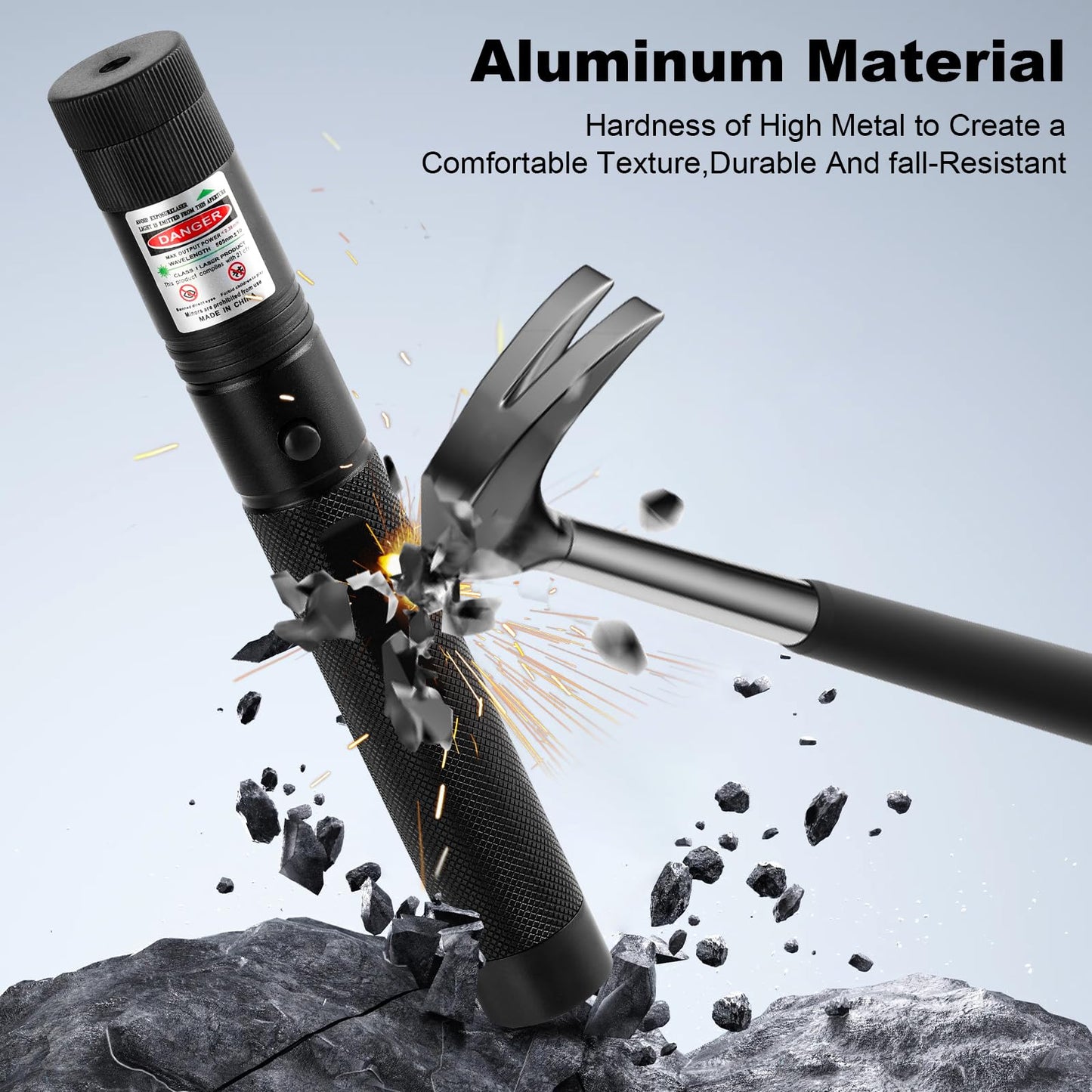 Green Laser Pointer High Power Pen - Long Range Rechargeable Laser Beam, USB Charging for Hiking, Presentations & Outdoor Use (Professional-Grade Green Light)