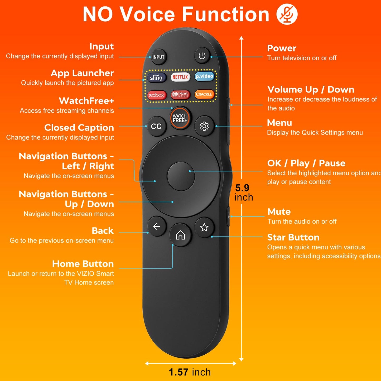 Rechargeable Remote for Samsung-TV-Remote-Control-Replacement,Compatible with Samsung Frame Crystal UHD Neo QLED OLED 4K 8K Smart TVs