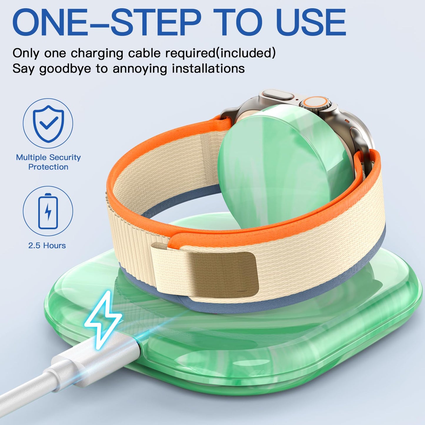 for Apple Watch Magnetic Charging Dock - Fast Magnetic Charger Stand, Compatible with Apple Watch Series 2/3/4/5/6/7/8/9/10/Ultra 1 2, Supports Nightstand Mode, Portable Design for Travel