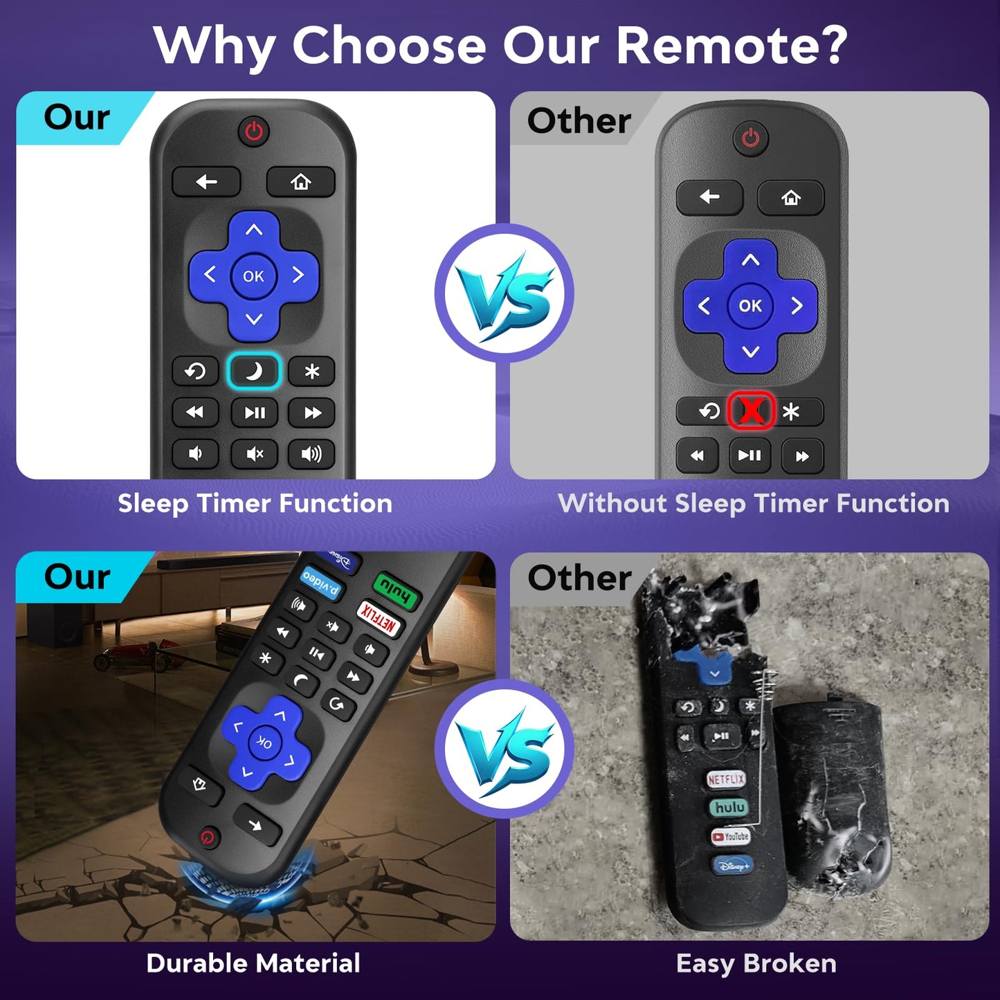 Rechargeable Remote for Samsung-TV-Remote-Control-Replacement,Compatible with Samsung Frame Crystal UHD Neo QLED OLED 4K 8K Smart TVs