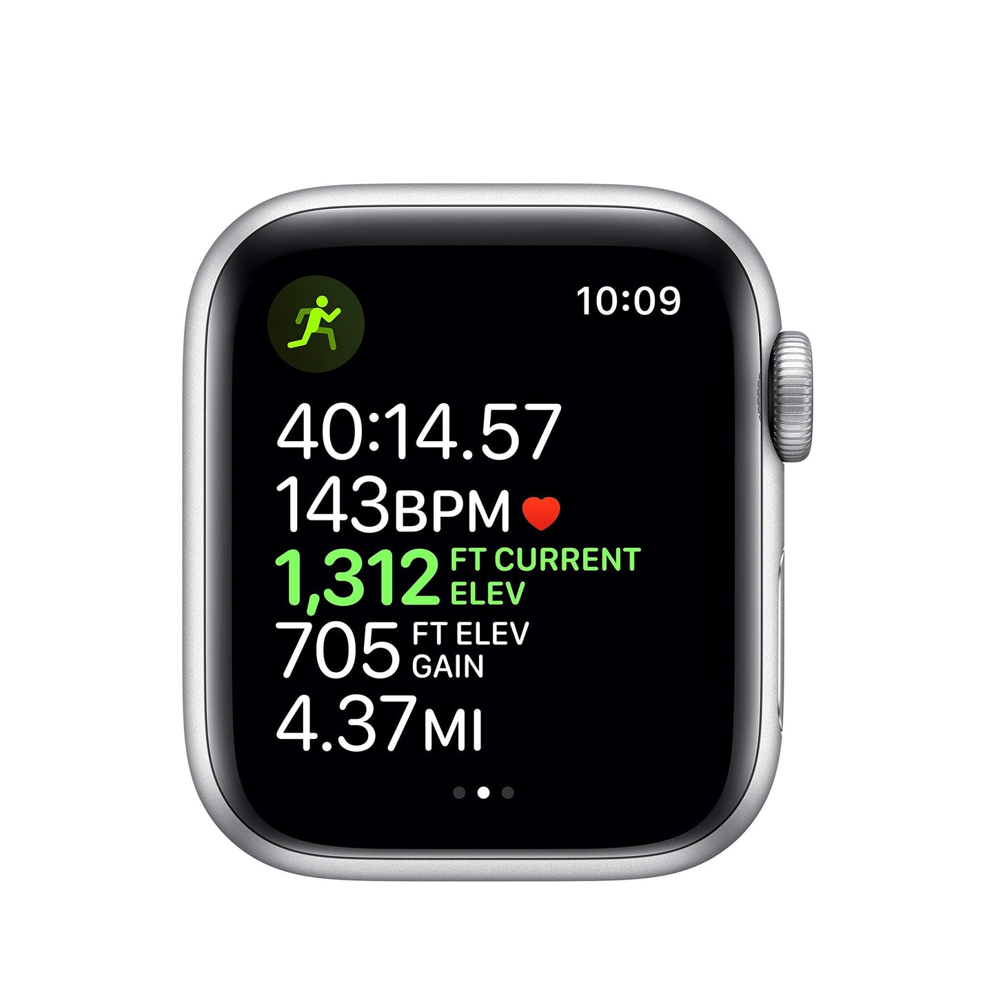 Apple Watch Series 5 (GPS, 44MM) - Silver Aluminum Case with White Sport Band (Renewed)