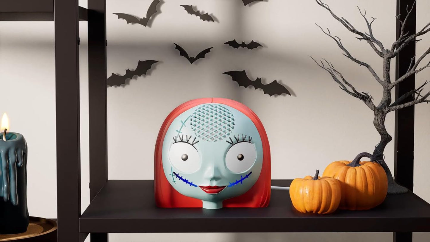 Echo Dot Bundle: Includes Echo Dot (5th Gen, newest model) | Charcoal and Limited Edition, Disney Tim Burton’s The Nightmare Before Christmas Sally Stand