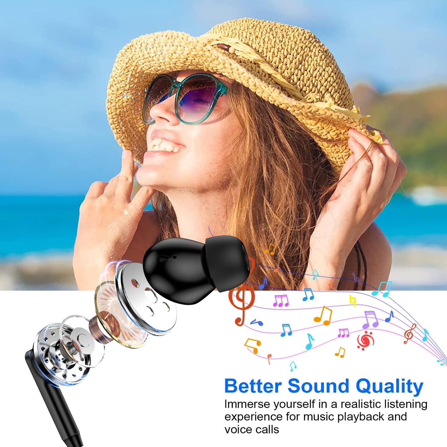 USB C Samsung Earbuds Wired Ear Buds for Samsung Galaxy A16 A17 A36 5G A26 S25 Edge A56 S25 Ultra Plus S24 FE A35 Z Fold 6 USBC In-Ear Headphones Wired Type C Earbud Earphones Headsets with Microphone