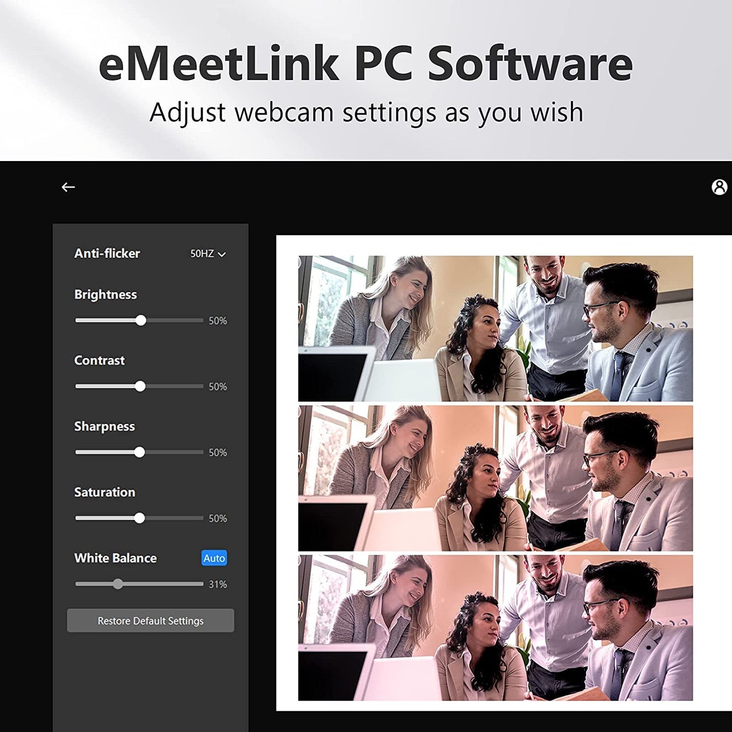EMEET NOVA 4K Webcam for PC - Ultra 4K HD, PDAF Autofocus, Dual Noise-Cancelling Mics, 73° FOV, Auto Light Correction, USB-A, Privacy Cover, Ideal for High-End Business Meetings&Live Streaming