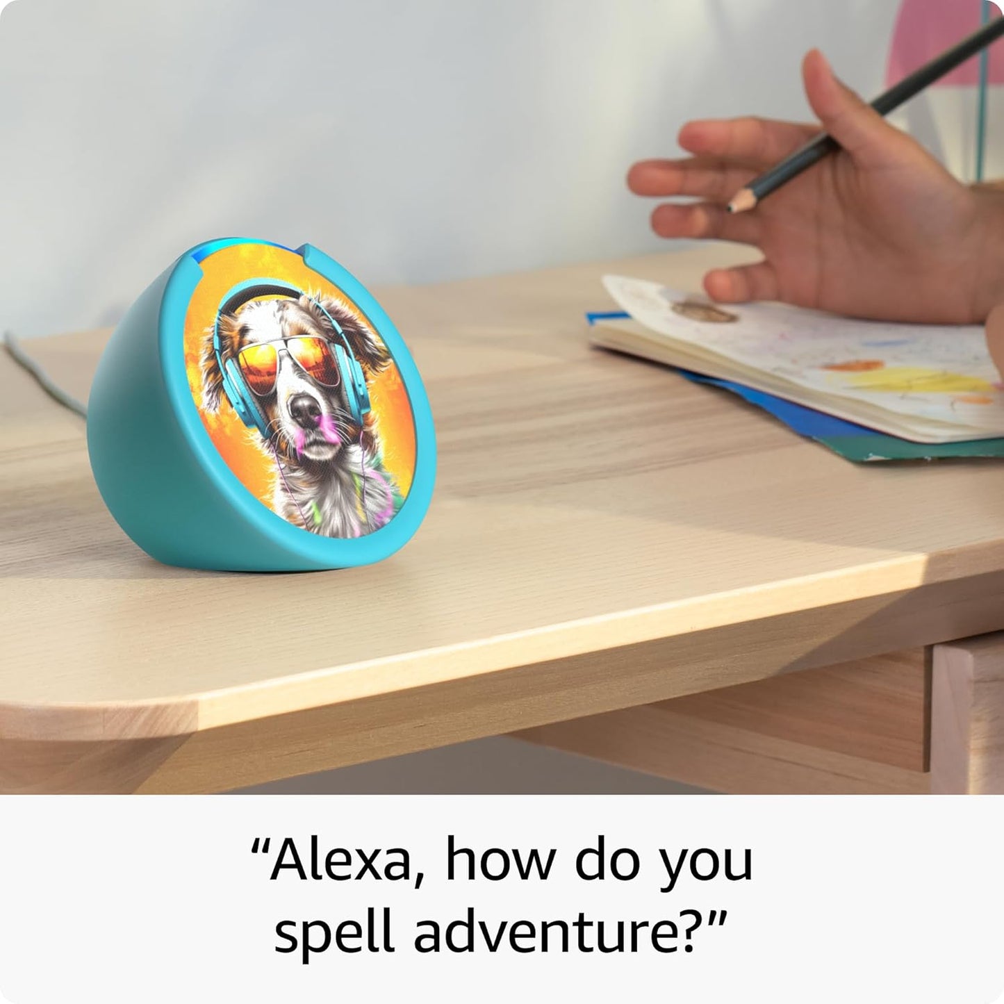 Amazon Echo Pop Kids (newest model), Designed for kids, with Alexa+ Early Access, parental controls, Includes 6 months of Amazon Kids+, Disney Princess