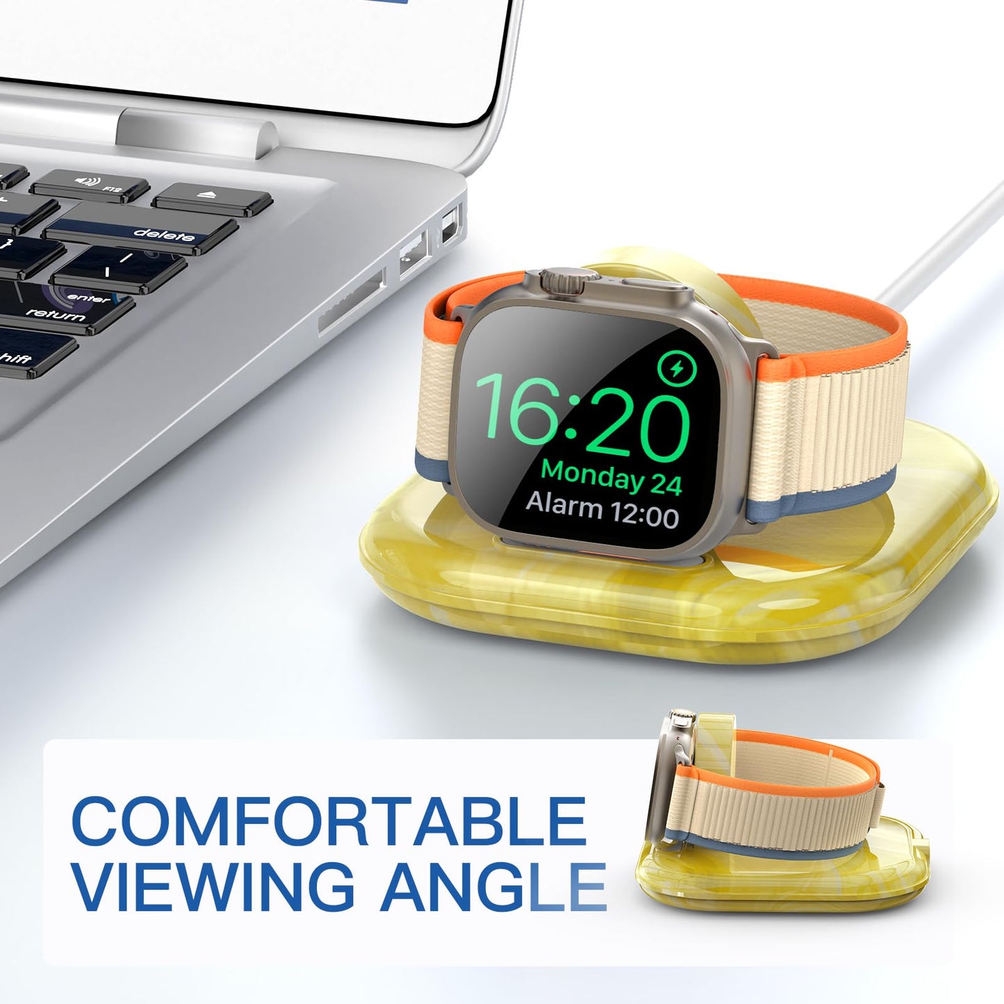 for Apple Watch Magnetic Charging Dock - Fast Magnetic Charger Stand, Compatible with Apple Watch Series 2/3/4/5/6/7/8/9/10/Ultra 1 2, Supports Nightstand Mode, Portable Design for Travel