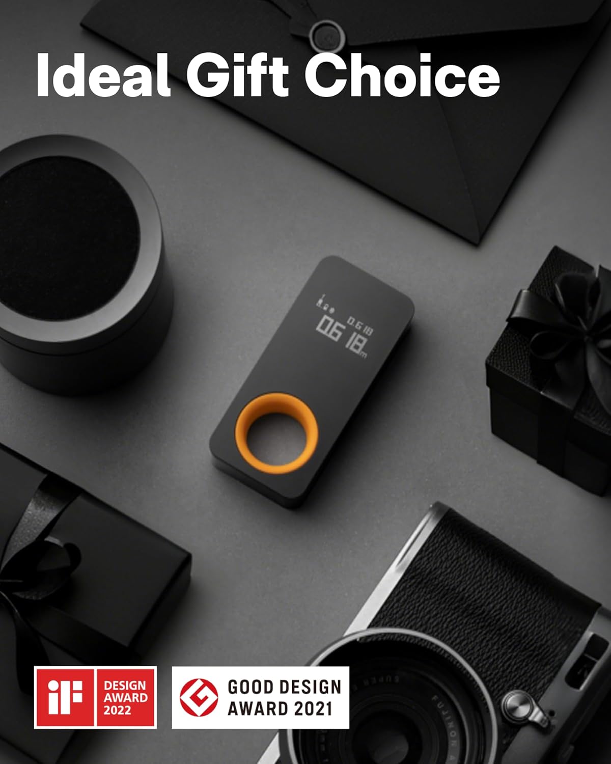 HOTO Laser Measuring Tool, Pocket-Size 98Ft Digital Laser Tape Measure ±2mm Accuracy, USB-C Rechargeable, OLED Display, Ft/M/in Unit Conversion, Real-time Data Sync, Cool Gadgets for Men & Home Use